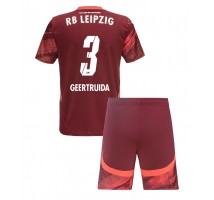 RB Leipzig Lutsharel Geertruida #3 Koszulka Wyjazdowa dzieci 2024-25 Krótki Rękaw (+ krótkie spodenki)